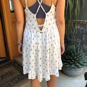 Tribal print white summery dress